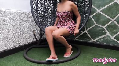 Hot Latina Big Ass Destroyed Choking in Garden POV Amateur