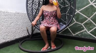 Hot Latina Big Ass Destroyed Choking in Garden POV Amateur