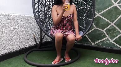 Hot Latina Big Ass Destroyed Choking in Garden POV Amateur