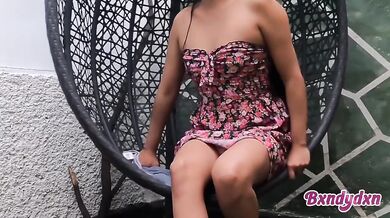 Hot Latina Big Ass Destroyed Choking in Garden POV Amateur