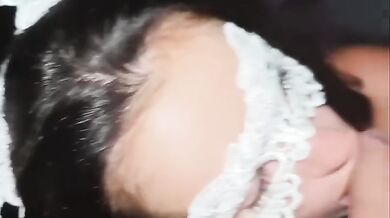 POV Amateur Blowjob and Reverse Cowgirl Riding Slowly Bouncing On His Cock On The Couch And Making Him Cum Deep Inside Her Creampie