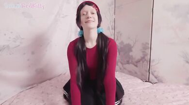 Mita Cosplay Brunette Schoolgirl Skirt Rubbing Clit Wet Panties POV HD