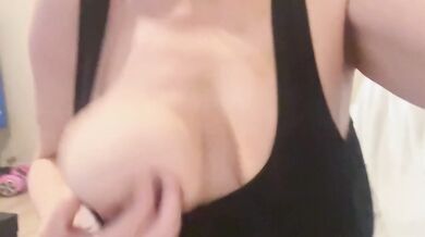 Cheating MILF Playing and Touching Herself While BF Watches TV Then Destroys Herself