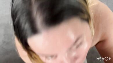 Oinking Slag Gets Left in Filth After Best Blowjob Cum in Mouth