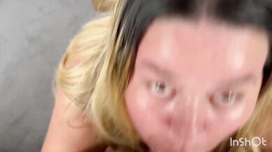 Oinking Slag Gets Left in Filth After Best Blowjob Cum in Mouth