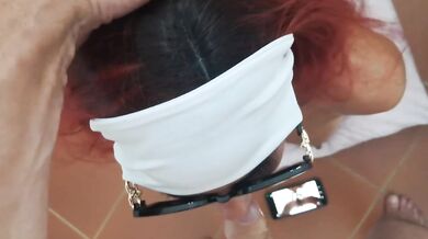 Amateur Redhead MILF POV Blowjob Sucking Big Dick Cock Cum In Mouth Creampie