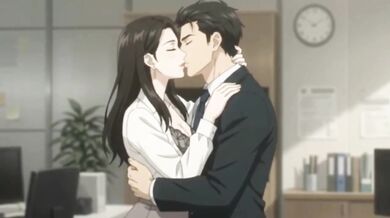 Boss Destroyed New Secretary with Choking Blowjob And Milf Anal Creampie