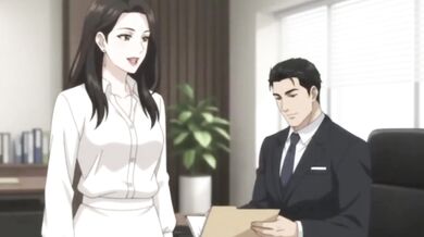 Boss Destroyed New Secretary with Choking Blowjob And Milf Anal Creampie