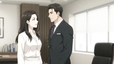 Boss Destroyed New Secretary with Choking Blowjob And Milf Anal Creampie
