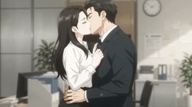 Boss Destroyed New Secretary with Choking Blowjob And Milf Anal Creampie