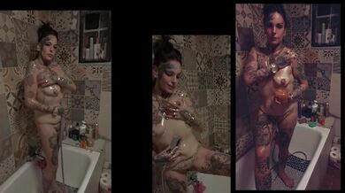 Tattooed Solo Shower Squirt Beats Gushing Choked