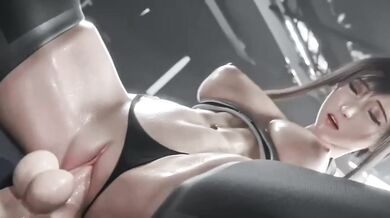 Tifa Lockhart Destroyed by Cloud Strife in the Gym for Gushing Creampie HD 4K Cartoon