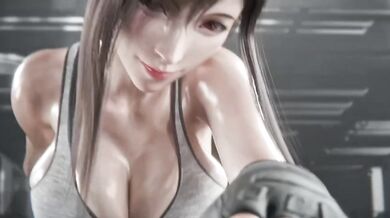 Tifa Lockhart Destroyed by Cloud Strife in the Gym for Gushing Creampie HD 4K Cartoon