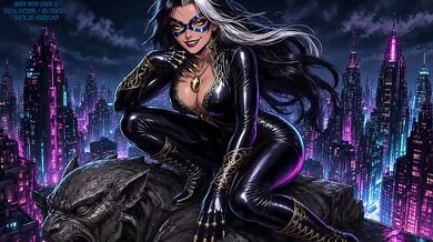 Grok AI Porn Destroyed Perfect Pussy Horny Girl Masked Fantasy Black Bodysuit Cock Teasing