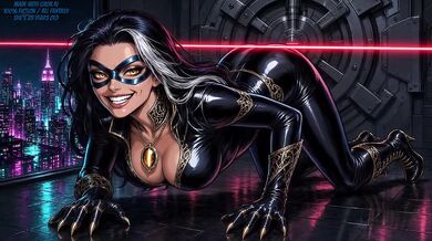 Grok AI Porn Destroyed Perfect Pussy Horny Girl Masked Fantasy Black Bodysuit Cock Teasing