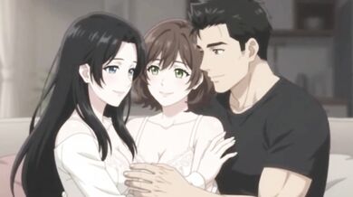 Surprise Threesome With Girlfriend And Her Friend Destroyed