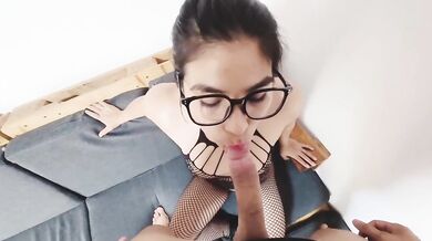 Spectacular Latina Blowjob Destroyed Ass Mercilessly Fucked She Can't Control Her Semen Huge Anal Cum