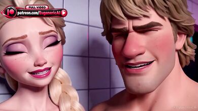 Caught Cheating Elsa x Kristoff Cartoon Sex Parody Destroyed Gushing Petite Stepsister HD Porn