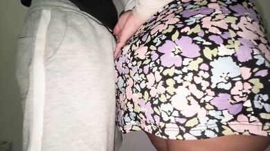 She Accidentally Grabs A Stranger's Big Dick In Mini Skirt Public Touching