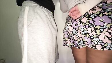 She Accidentally Grabs A Stranger's Big Dick In Mini Skirt Public Touching