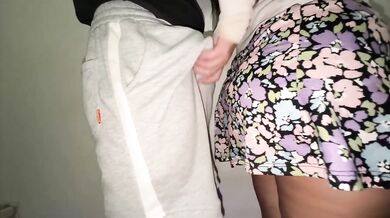 She Accidentally Grabs A Stranger's Big Dick In Mini Skirt Public Touching