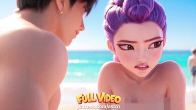 Rumi Gets Destroyed Gushing Beach Sex Cartoon Porn Parody