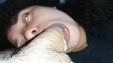 Bottom View POV Destroyed By Massive Cum Until Overflowing Messy Mouth Cumshot
