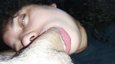 Bottom View POV Destroyed By Massive Cum Until Overflowing Messy Mouth Cumshot