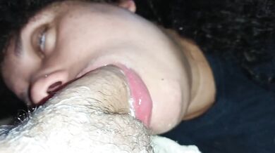 Bottom View POV Destroyed By Massive Cum Until Overflowing Messy Mouth Cumshot