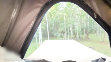 POV French Amateur Massage Destroyed Gushing Blowjob Deep in Forest