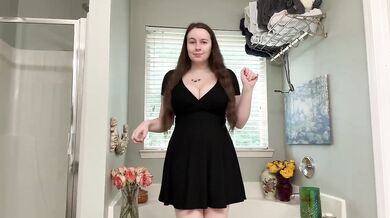 Little Black Dress Try On Haul Destroyed Gushing Big Natural Tits Catstasy