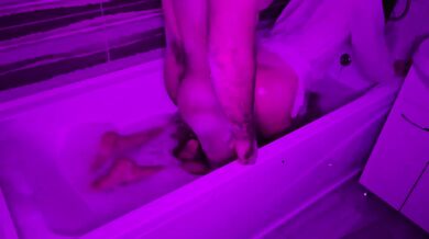Rock Paper Scissors Destroyed Brunette Amateur Cumshot Bathroom