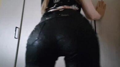 Dominant Woman Destroyed Ass And Pussy In Leather With Cum Dripping
