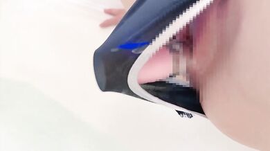 18 Year Cute Japanese Amateur In Swimsuit Gets Destroyed Gushing Choked Cum Bathroom