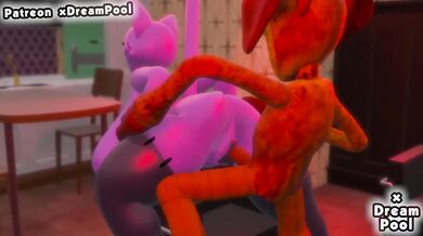 Poppy Playtime DogDay CatNap hardcore Big Tits hentai animation by xDreamPool