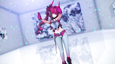 MMD Yvonne Destroyed Gushing Choked 4K 60fps Gimme Gimme feat Miku Rin