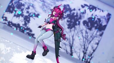 MMD Yvonne Destroyed Gushing Choked 4K 60fps Gimme Gimme feat Miku Rin