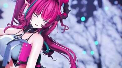 MMD Yvonne Destroyed Gushing Choked 4K 60fps Gimme Gimme feat Miku Rin