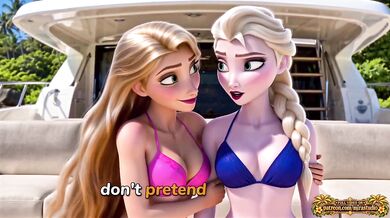 Rapunzel and Elsa Stranded on an Island Part 2 Disney Hentai Cartoon HD Uncensored FFM Threesome Amateur Handjob Dirty Talk First Time