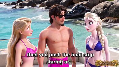 Rapunzel and Elsa Stranded on an Island Part 2 Disney Hentai Cartoon HD Uncensored FFM Threesome Amateur Handjob Dirty Talk First Time