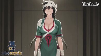 Kukaku Shiba CosPlay Destroyed Gushing Nurse Blowjob Bleach by sirxcomic