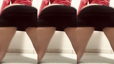 Sweetie gets tied in tight pussy harness showing big ass bunda gostosa