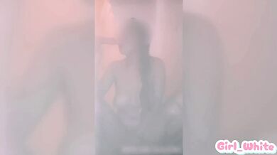 Latina White Girl Masturbating With Big Consolador Under Shower Imagining Stepdad Fucking Her Squirting