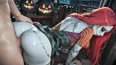 Sally Skellington Halloween Nightmare Before Christmas Public Creampie Cock Destroyed Gushing