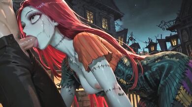 Sally Skellington Halloween Nightmare Before Christmas Public Creampie Cock Destroyed Gushing
