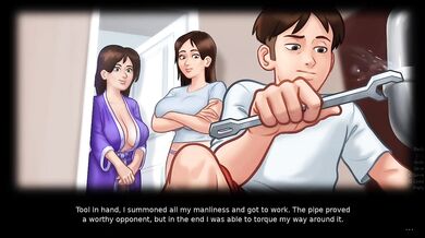 Stepsister Shows Her Big Tits And Gives Him Her Wet T-shirt To Wash Hentai Game