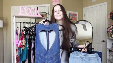Jean Mini Skirt Try On Haul Destroyed Gushing Big Tits Catstaxy OnlyFans