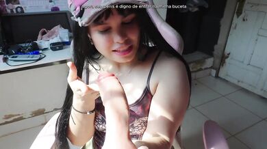 POV Cute Rough School Latina Humiliates Your Cock With JOI And Creampie Surprise