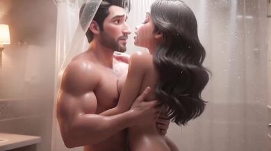 Big Ass Latina Latina Animated Shower Sex Session Leaves Ass Glistening
