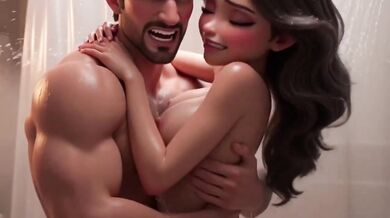 Big Ass Latina Latina Animated Shower Sex Session Leaves Ass Glistening
